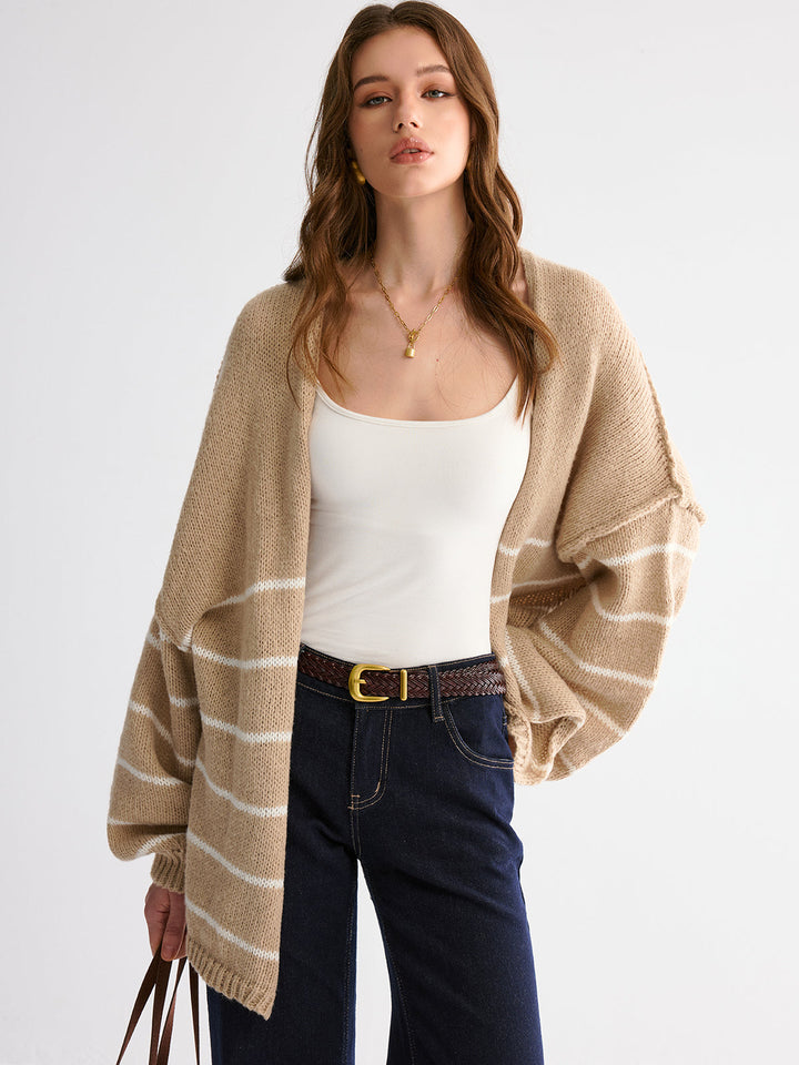 Brushed Striped Cardigan  Liora Lane Boutique Cardigans