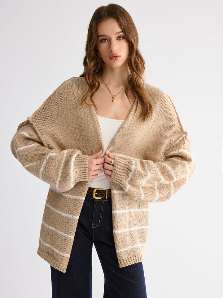 Brushed Striped Cardigan  Liora Lane Boutique Cardigans