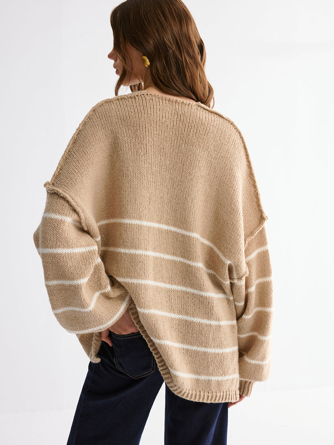 Brushed Striped Cardigan  Liora Lane Boutique Cardigans