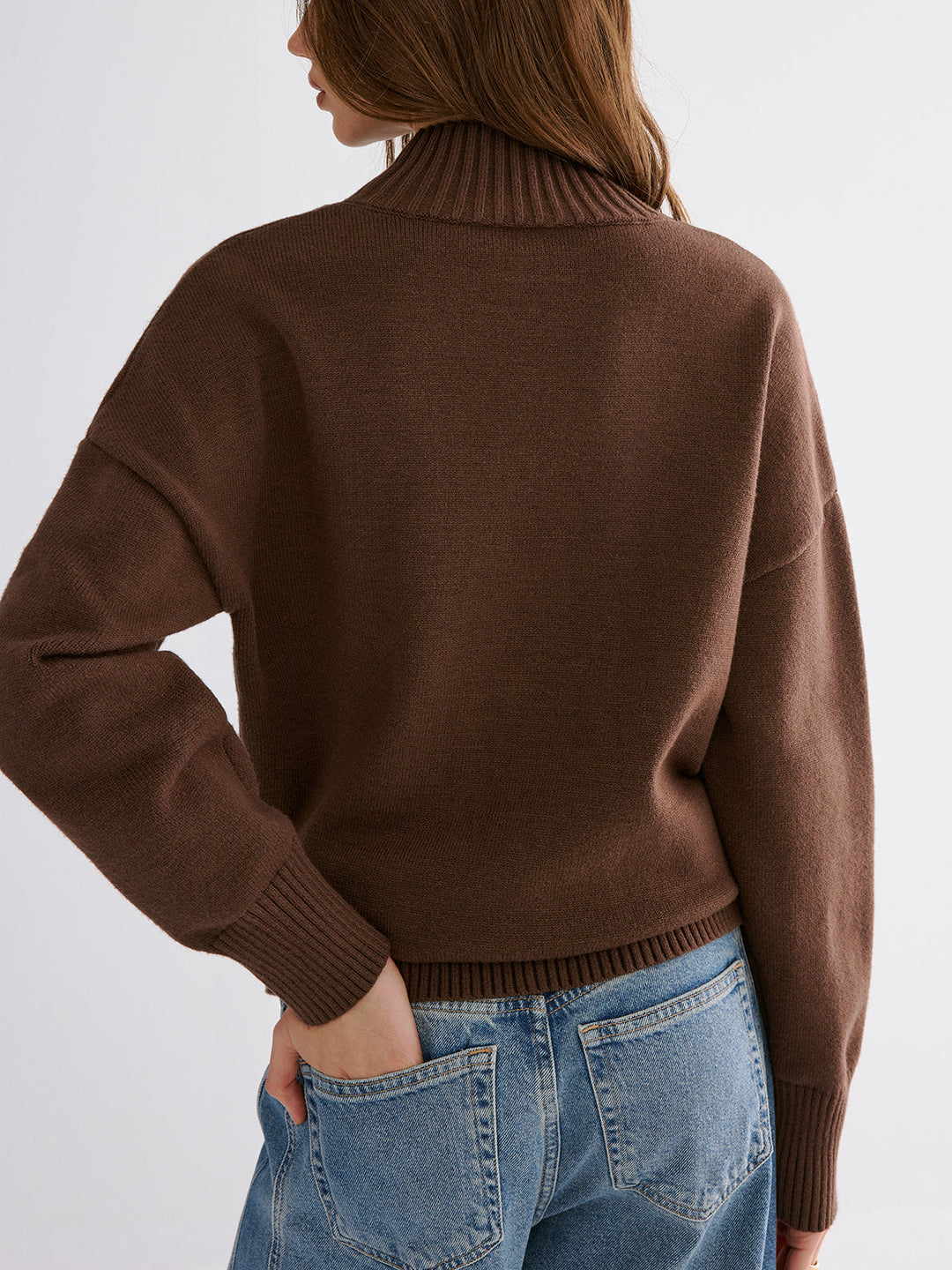 Oversized Drop Shoulder Crew Neck Sweater  Liora Lane Boutique Sweaters