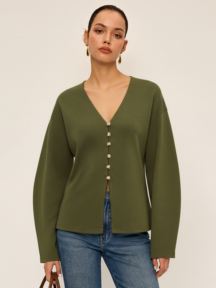 V-neck Longline Fitted Waist Cardigan  Liora Lane Boutique Jackets Dark Green / XL 79.99
