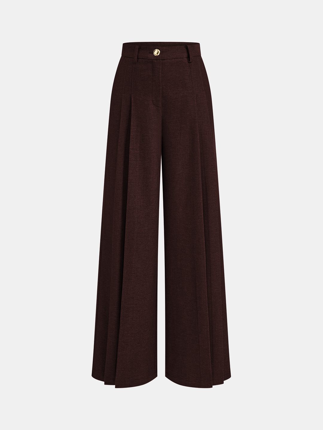 Mid-Waisted Pleated Wide-Leg Pants  Liora Lane Boutique Pants Burgundy / XL 62.00