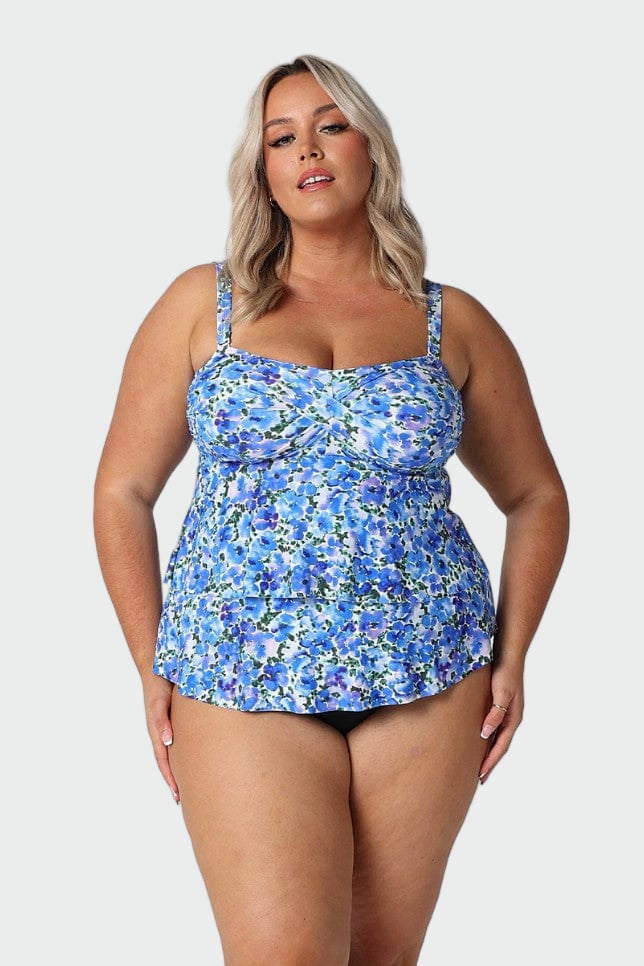 Blue Blossom Tankini Top Jasmine's Boutique Australia