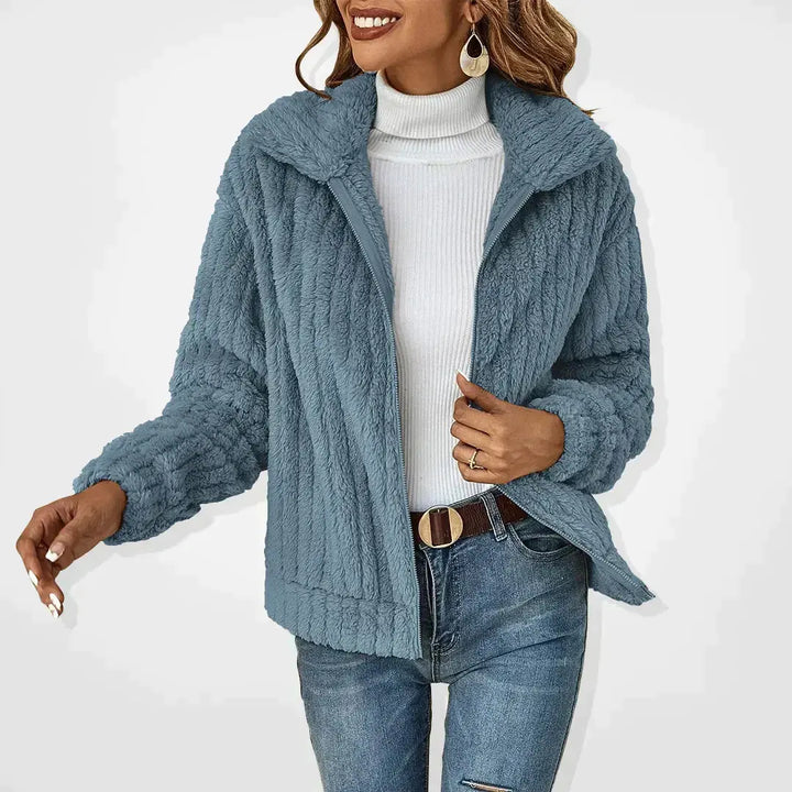 Cozy Luxe Zip-Up Teddy Jacket Jasmine's Boutique Australia