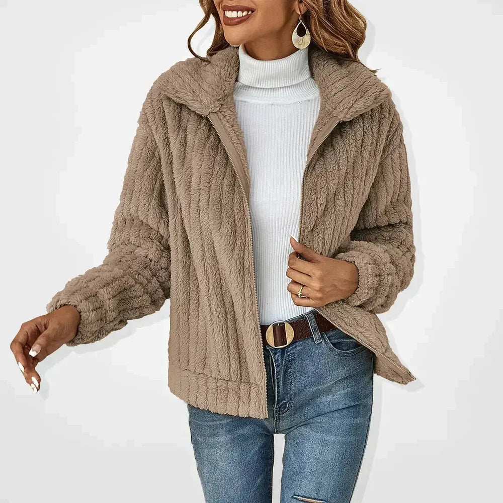 Cozy Luxe Zip-Up Teddy Jacket Jasmine's Boutique Australia