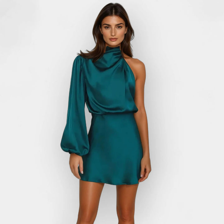 Asymmetrical Satin Dress Jasmine's Boutique Australia