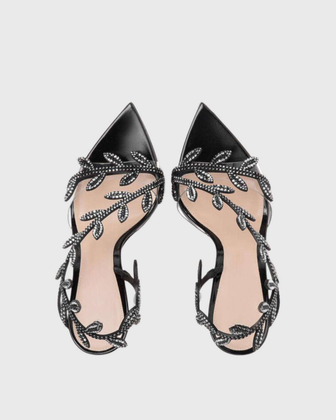 Brunella Rhinestone Leaf Embellished Heels Jasmine's Boutique Australia