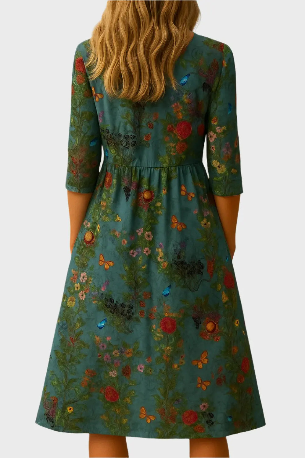 Botanical Charm Button-Up Midi Dress Jasmine's Boutique Australia