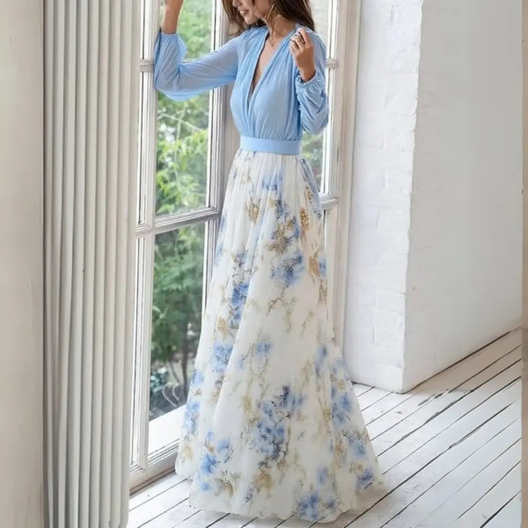 Sky Bloom Chiffon Maxi Dress Jasmine's Boutique Australia