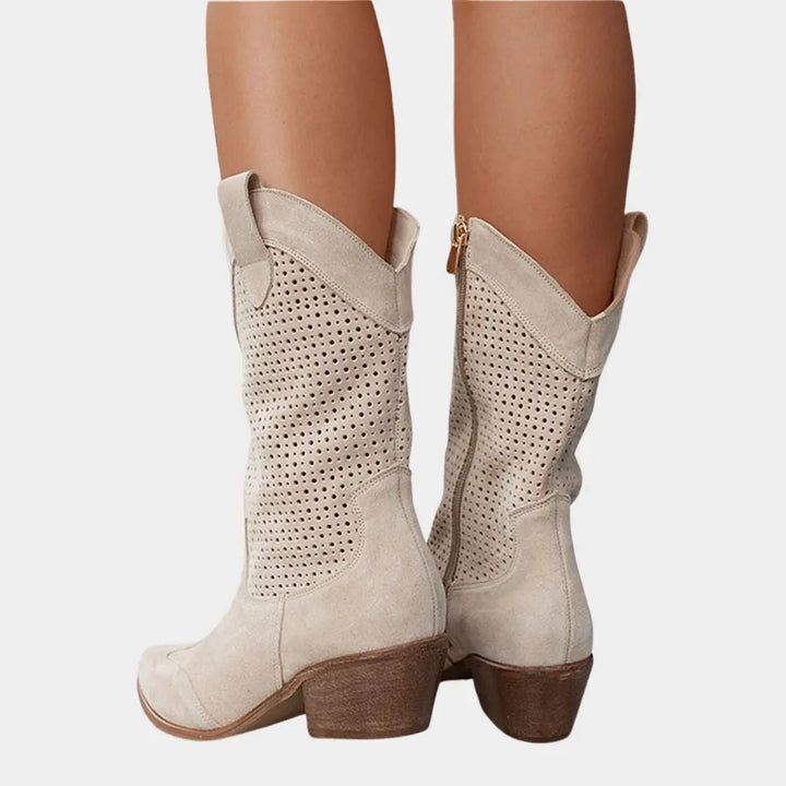 Sahara Breeze Perforated Suede Boots Jasmine's Boutique Australia