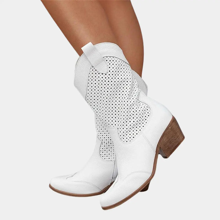 Sahara Breeze Perforated Suede Boots Jasmine's Boutique Australia