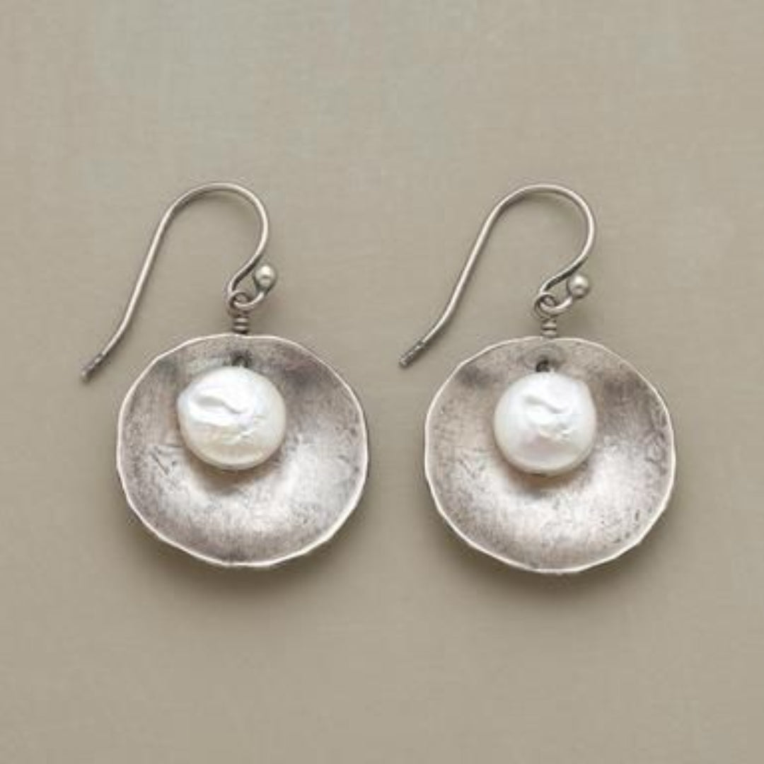 Vintage Silver & Pearl Earrings Jasmine's Boutique Australia