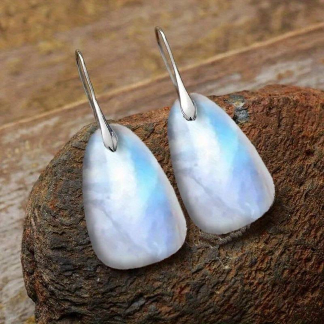 Vintage White Stone Earrings Jasmine's Boutique Australia