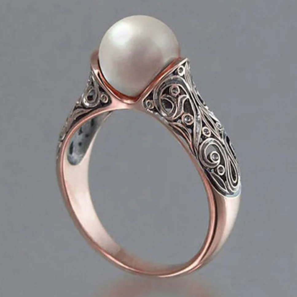 Vintage Rose Gold Pearl Ring Jasmine's Boutique Australia