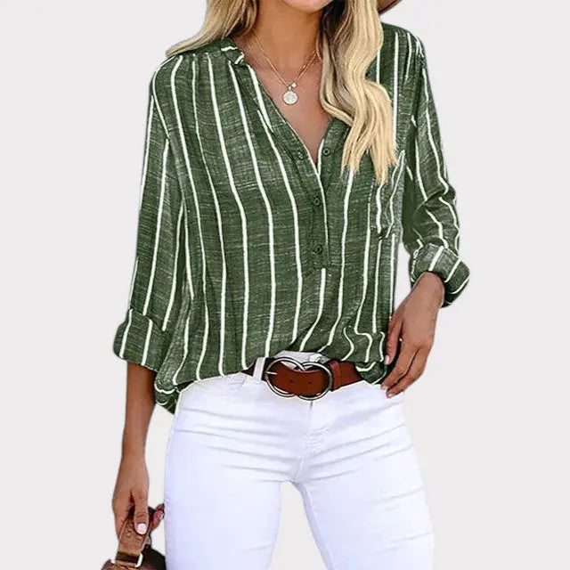 Striped Button-Up Shirt Jasmine's Boutique Australia