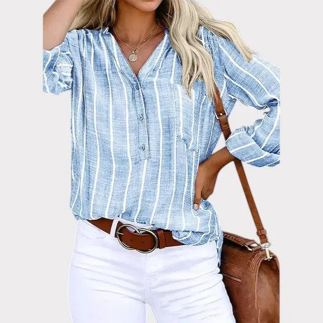 Striped Button-Up Shirt Jasmine's Boutique Australia