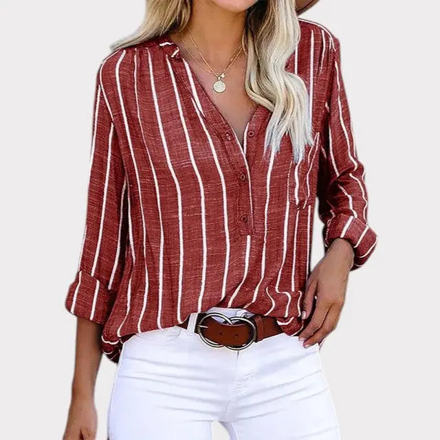 Striped Button-Up Shirt Jasmine's Boutique Australia