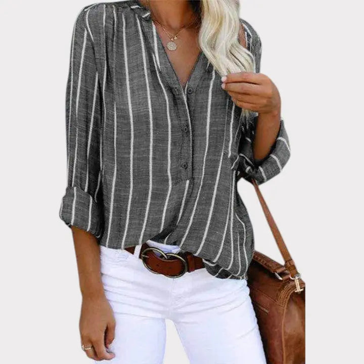Striped Button-Up Shirt Jasmine's Boutique Australia