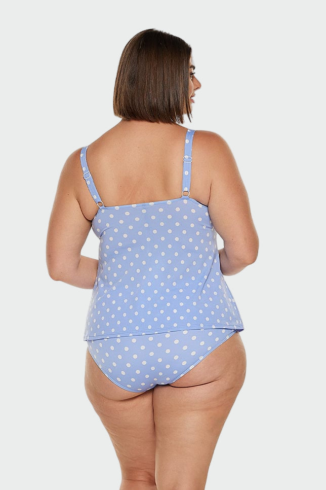Light Blue White Dots Tankini Top Jasmine's Boutique Australia