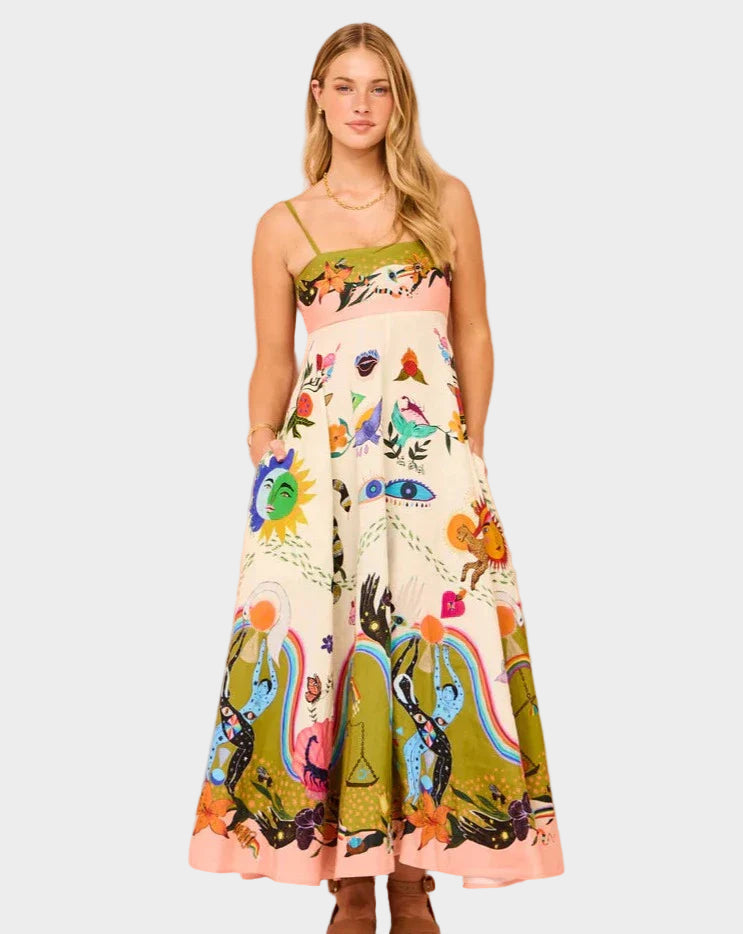 Evergreen Sundress In Multi Jasmine's Boutique Australia