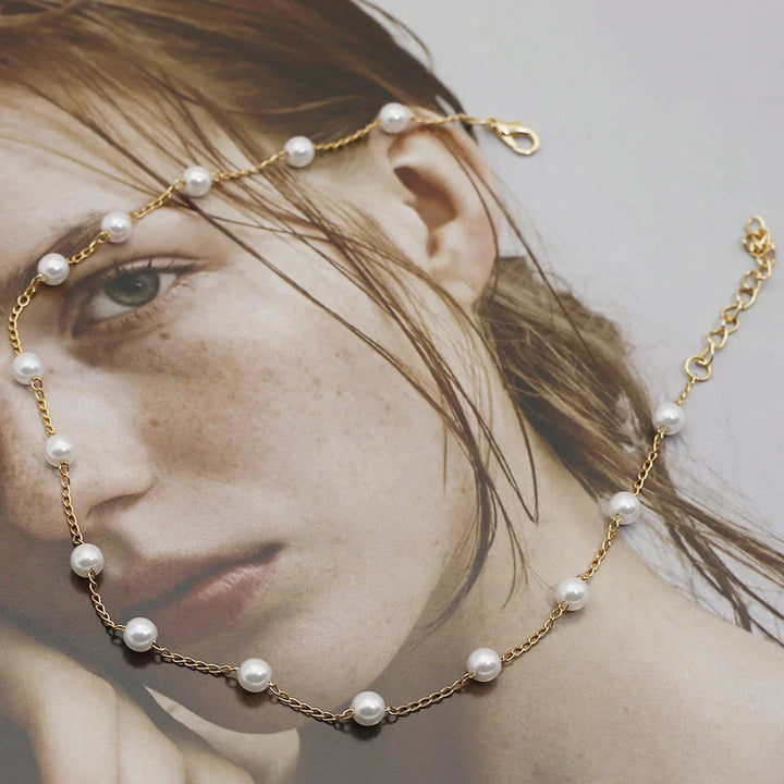 Small Pearl Necklace in Gold Jasmine's Boutique Australia