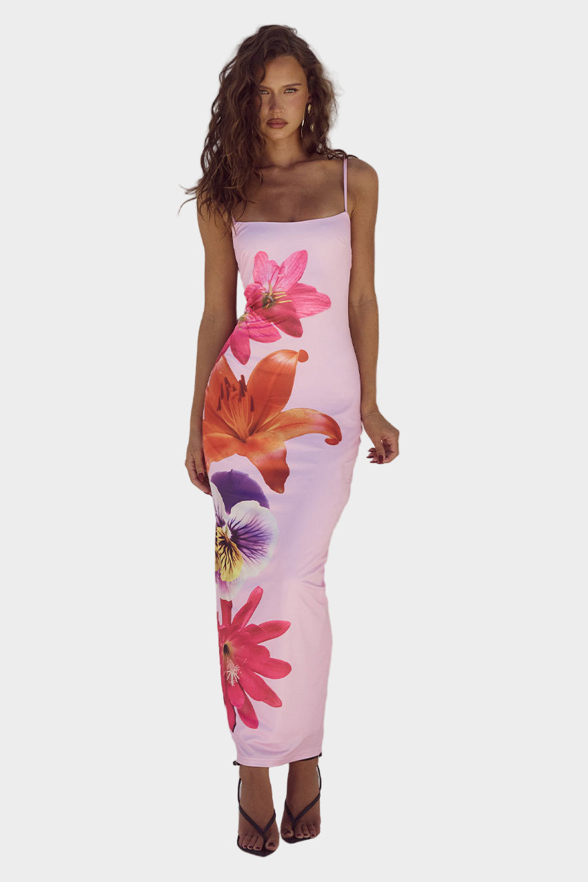 DEIA Midi Dress - Multi Flower Jasmine's Boutique Australia