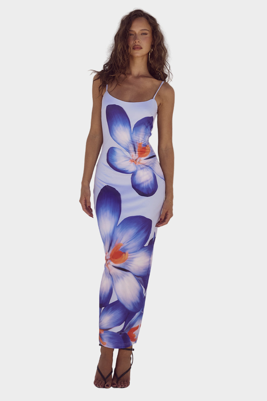 DEIA Midi Dress - Violet Flower Jasmine's Boutique Australia