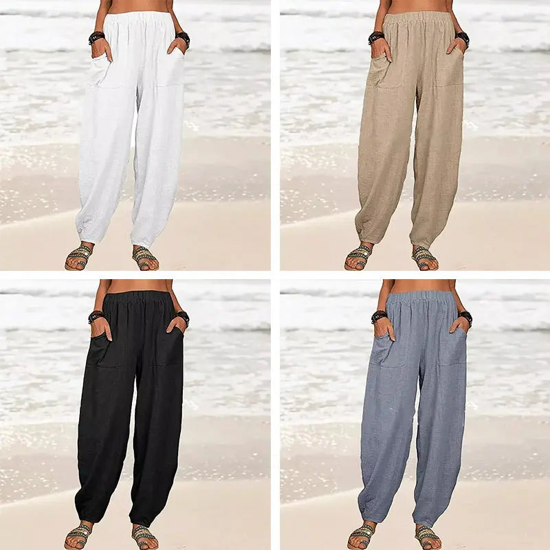 Coastal Breeze Relaxed Linen Pants Jasmine's Boutique Australia