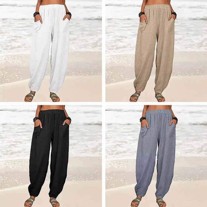 Coastal Breeze Relaxed Linen Pants Jasmine's Boutique Australia