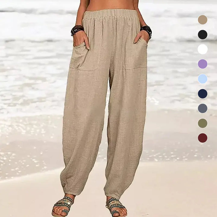 Coastal Breeze Relaxed Linen Pants Jasmine's Boutique Australia