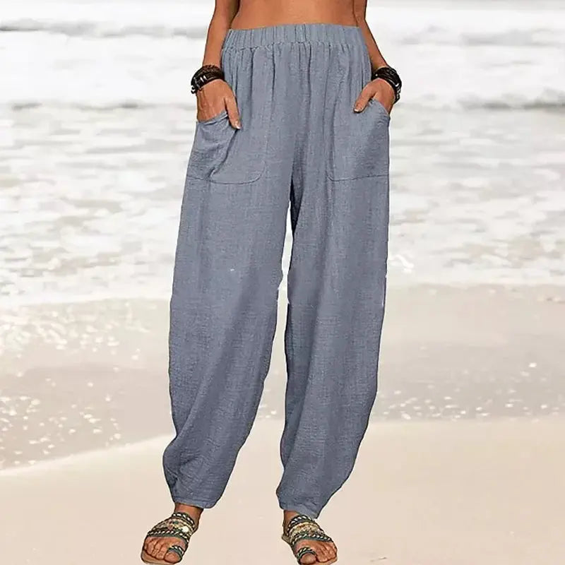 Coastal Breeze Relaxed Linen Pants Jasmine's Boutique Australia