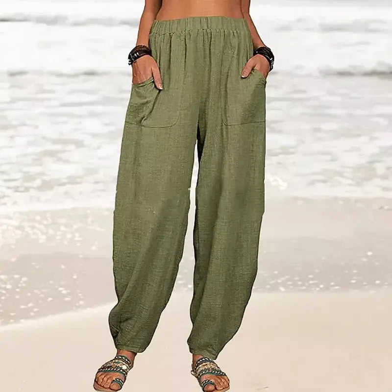 Coastal Breeze Relaxed Linen Pants Jasmine's Boutique Australia
