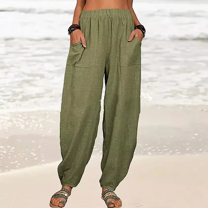 Coastal Breeze Relaxed Linen Pants Jasmine's Boutique Australia