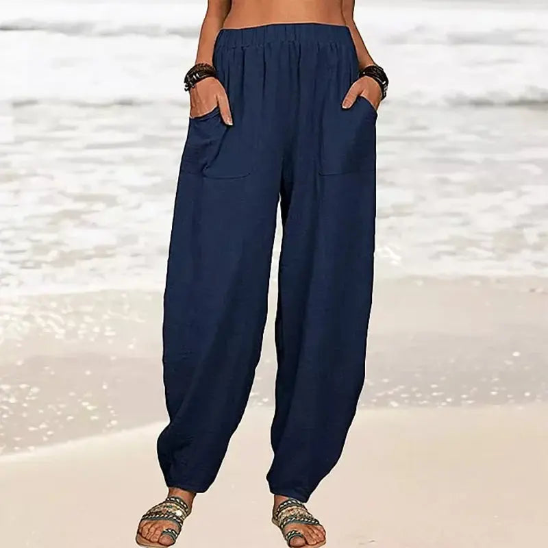 Coastal Breeze Relaxed Linen Pants Jasmine's Boutique Australia