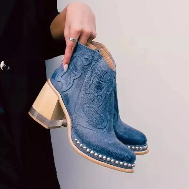 Aurora Studded Western Ankle Boots Jasmine's Boutique Australia