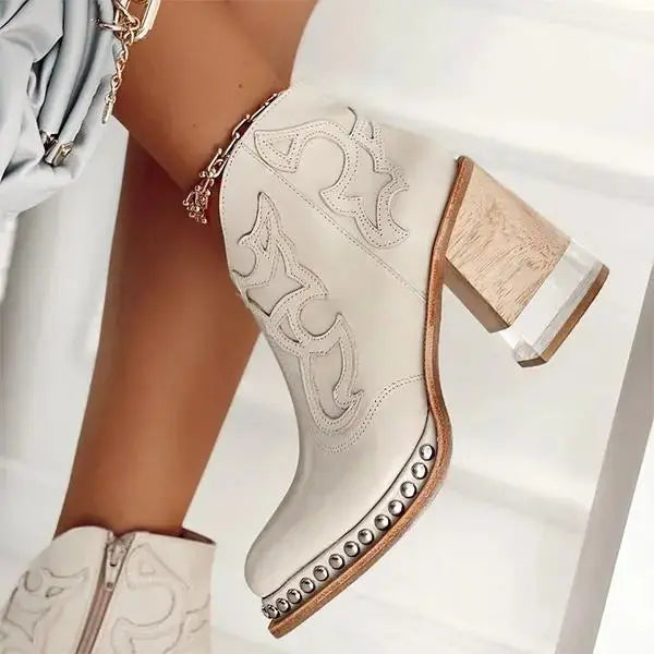 Aurora Studded Western Ankle Boots Jasmine's Boutique Australia