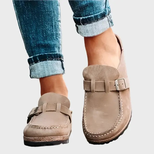 Sage Buckle Comfort Loafers Jasmine's Boutique Australia