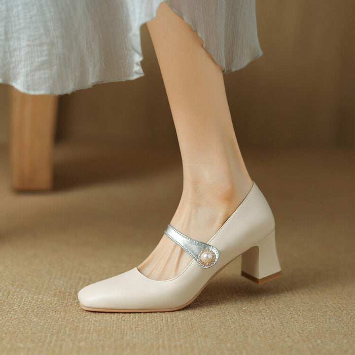 Vianka Block Heels  Liora Lane Boutique  Beige / 8.5 99.99