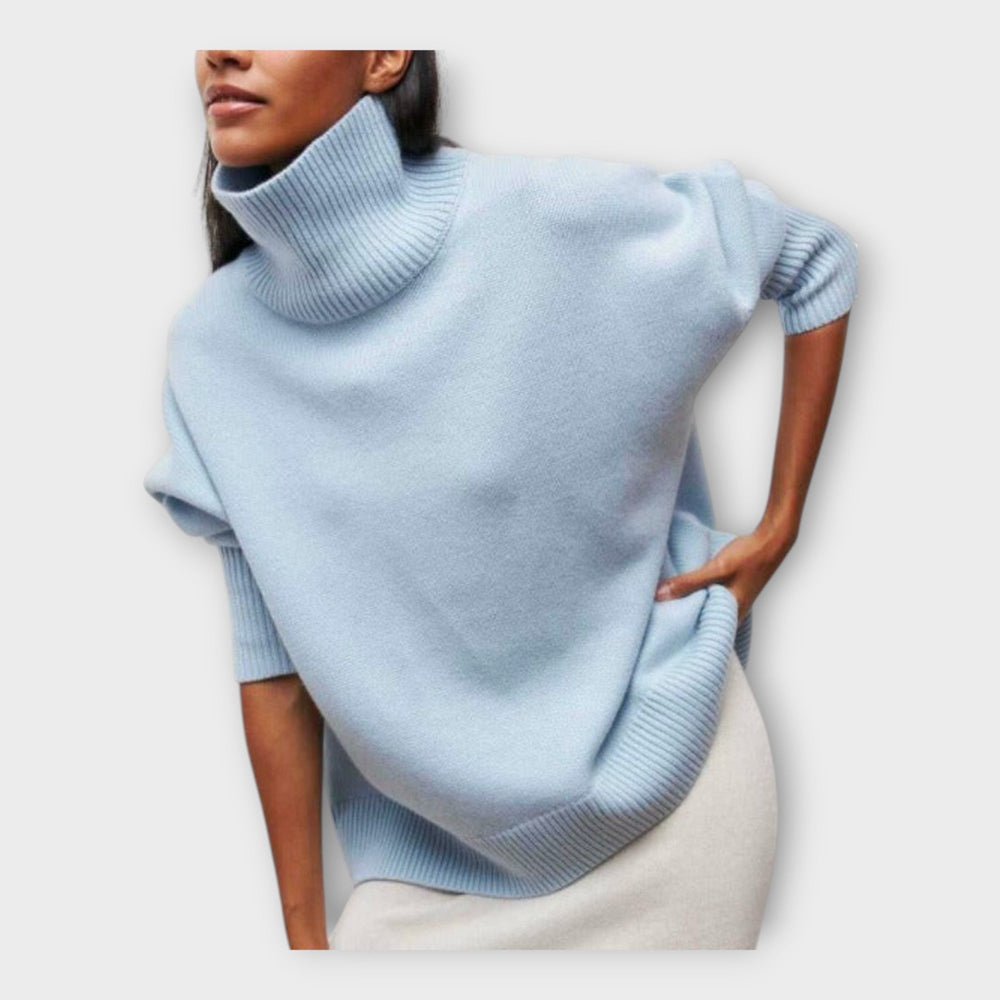 Knitted Sweater with High Collar Liora Lane Boutique