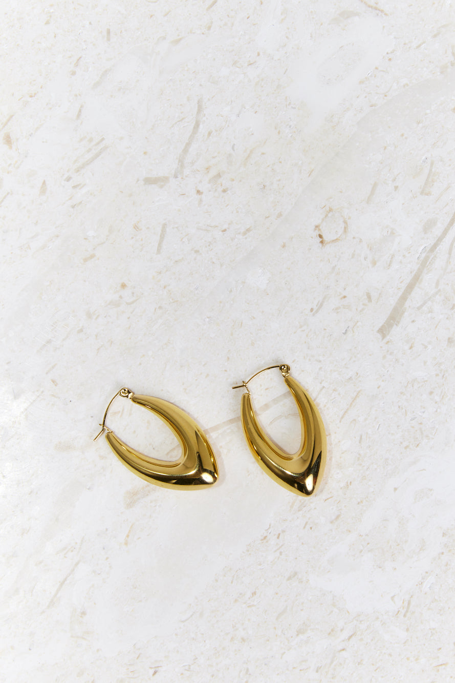 18 Karat Gold Plated Glow Gold Earrings Jasmine's Boutique Australia