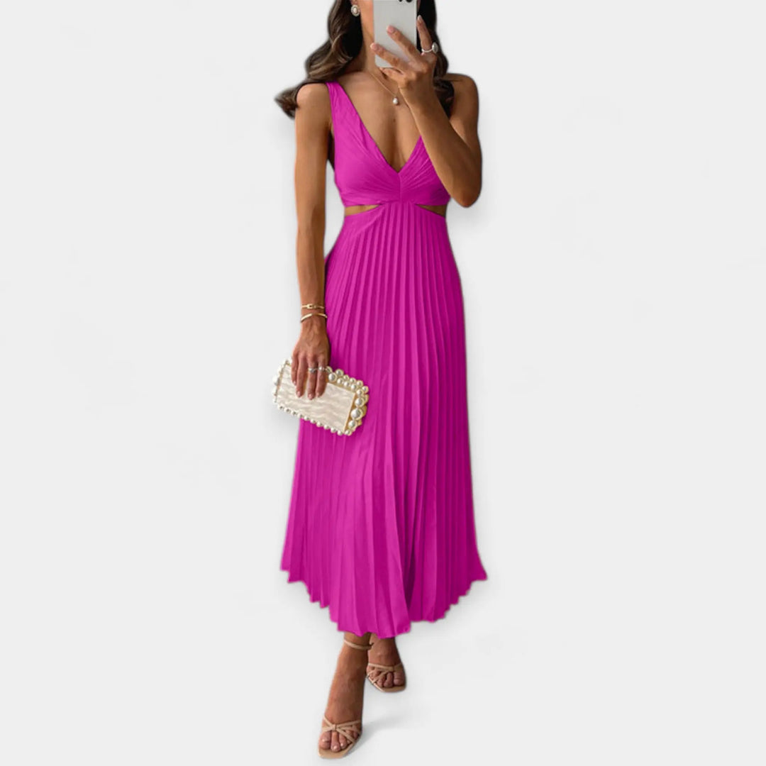 Maxi Dress with Pleated Design Jasmine's Boutique Australia