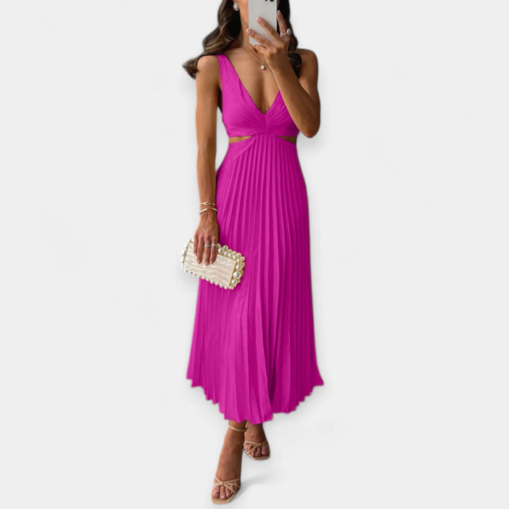 Maxi Dress with Pleated Design Jasmine's Boutique Australia