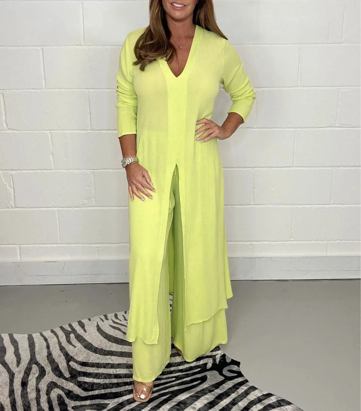 Sage Flow Layered Tunic Set Jasmine's Boutique Australia