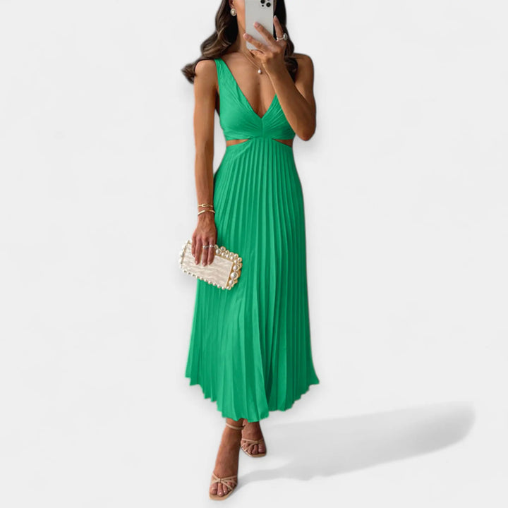 Maxi Dress with Pleated Design Jasmine's Boutique Australia