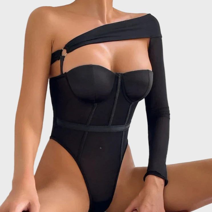 Midnight Muse One-Shoulder Bodysuit Jasmine's Boutique Australia