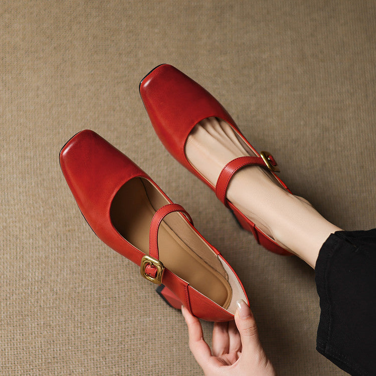 Kelis Genuine Leather Heels  Liora Lane Boutique