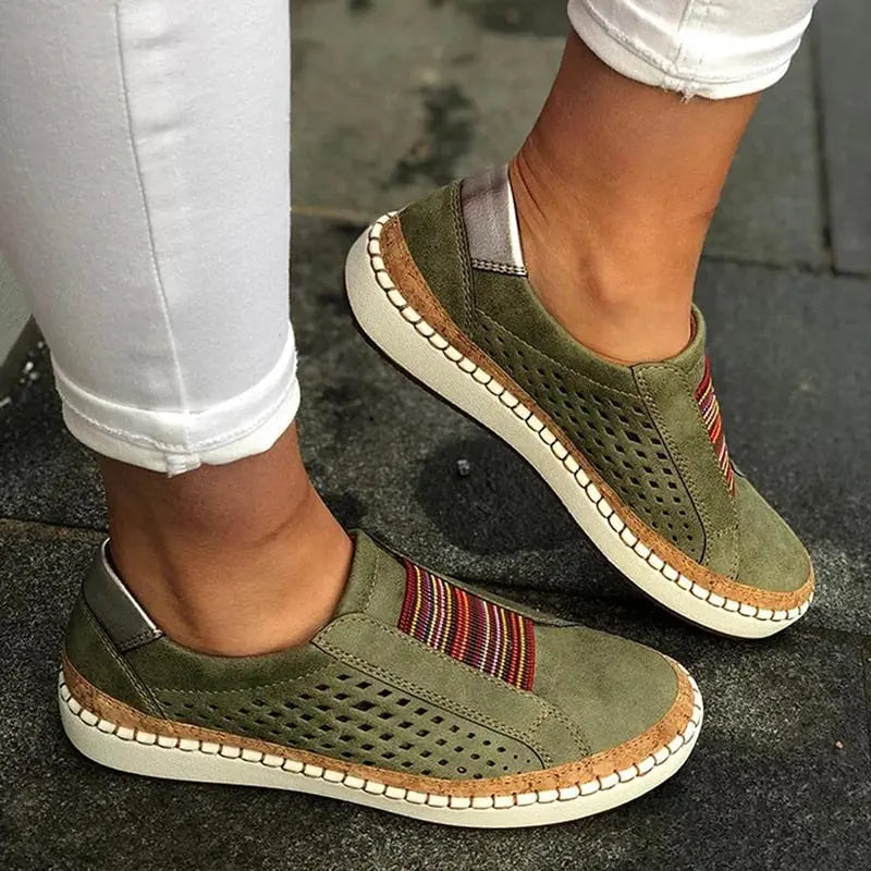 UrbanEase Perforated Slip-On Loafers Jasmine's Boutique Australia