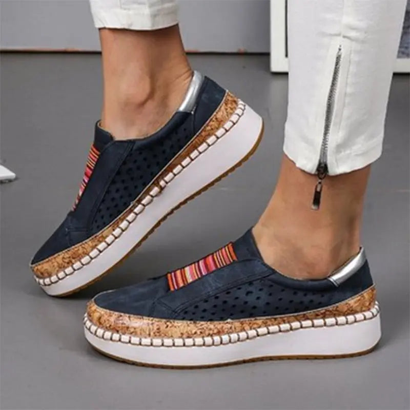 UrbanEase Perforated Slip-On Loafers Jasmine's Boutique Australia