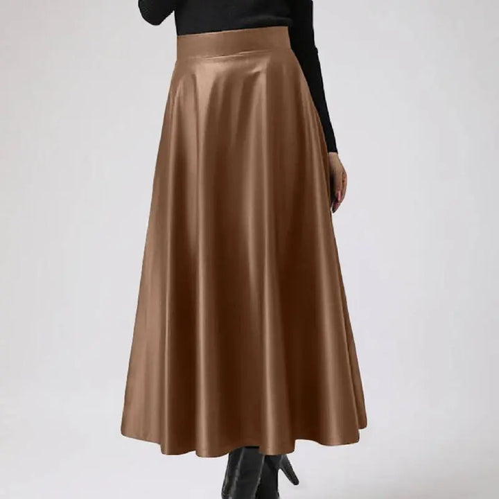 Elegant High-Waist Faux Leather Maxi Skirt Jasmine's Boutique Australia