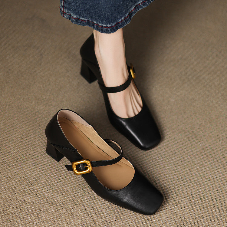 Kelis Genuine Leather Heels  Liora Lane Boutique  Black / 9.5 119.99